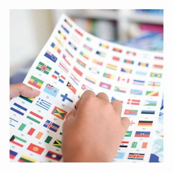 POPPIK 1841223 - Sticker Lernposter Flaggen der Welt