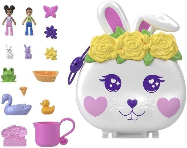 Polly Pocket - Polly Pocket Blumen-Häschen Schatulle