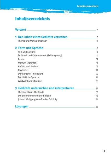 Klett 10-Minuten-Training Deutsch Aufsatz Gedichte untersuchen 7./8. Klasse