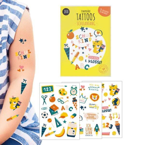 Temporäre Tattoos Schulanfang