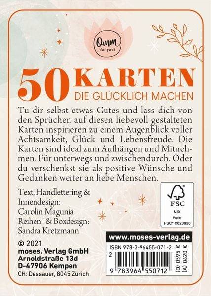 Omm for you 50 Karten, die glücklich machen