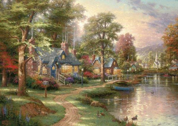 Puzzle Schmidt Spiele Thomas Kinkade: Am See 1500 Teile