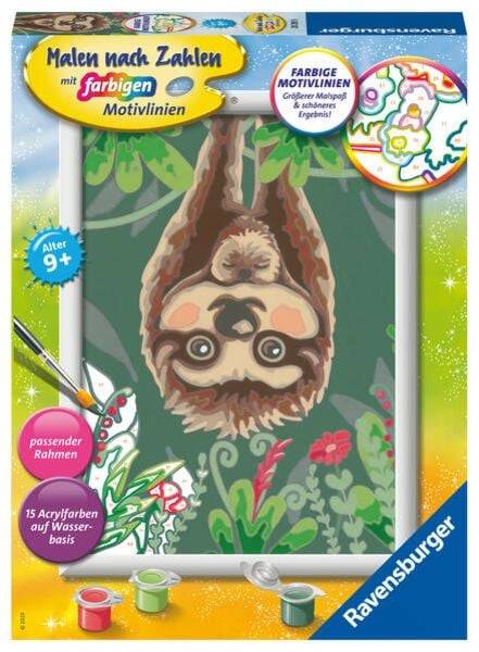 Ravensburger - Malen nach Zahlen - Faultier-Liebe