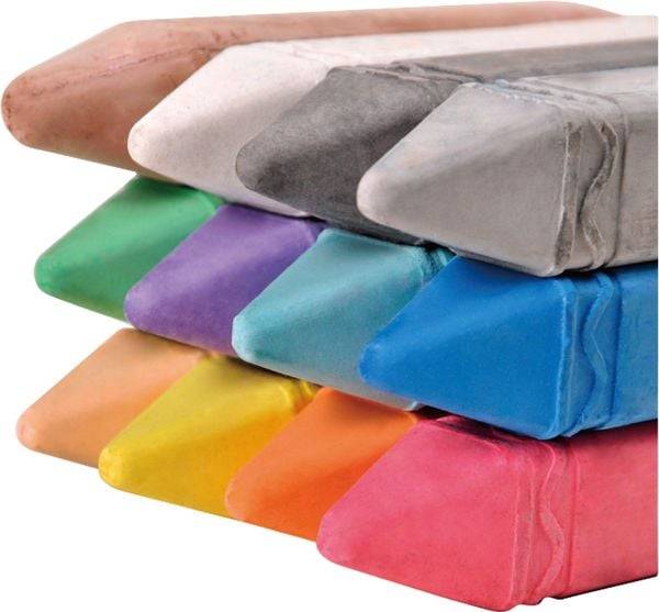 Small foot 10379 - Straßenmalkreide, 3er Pack à 12 Kreiden, bunt