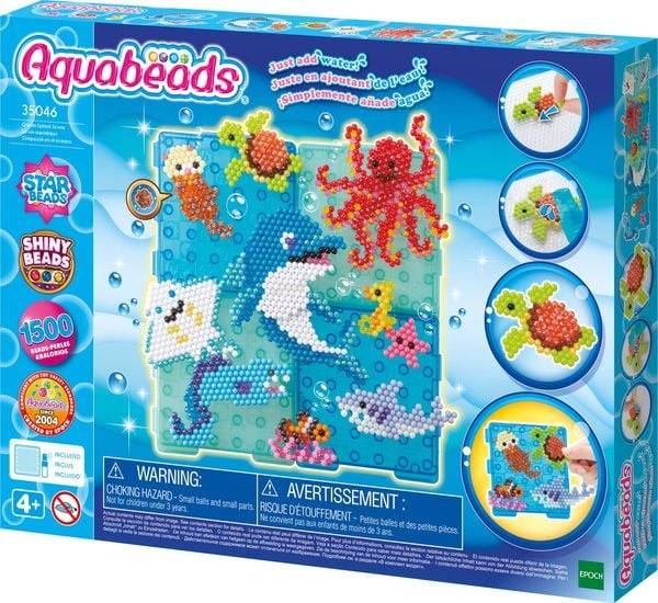 Aquabeads 35046 - Ocean Splash Scene, Ozean Bastelset, Bastelperlen