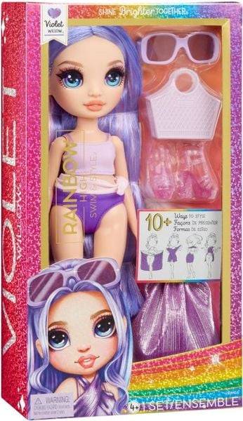 Rainbow High Swim & Style Fashion Doll- Violet (Purple)