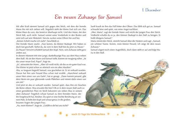 Samuel und der Weihnachtsstern. Ein Adventskalender mit einem großen Fensterbild