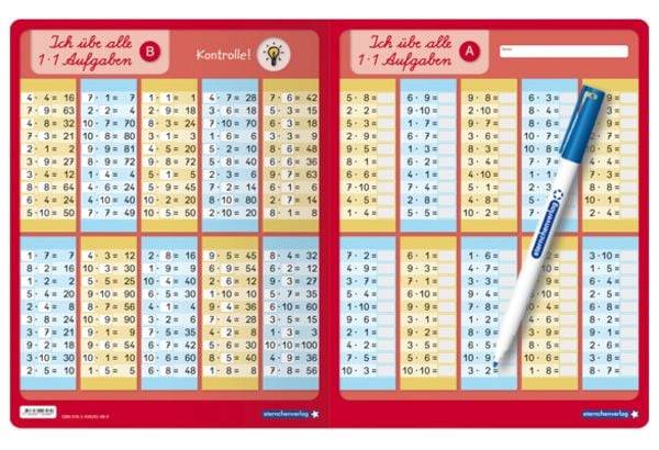 Das kleine 1x1 und Ich übe alle 1x1 Aufgaben mit Stift im Set