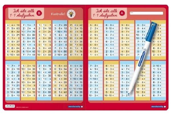 Das kleine 1x1 und Ich übe alle 1x1 Aufgaben mit Stift im Set