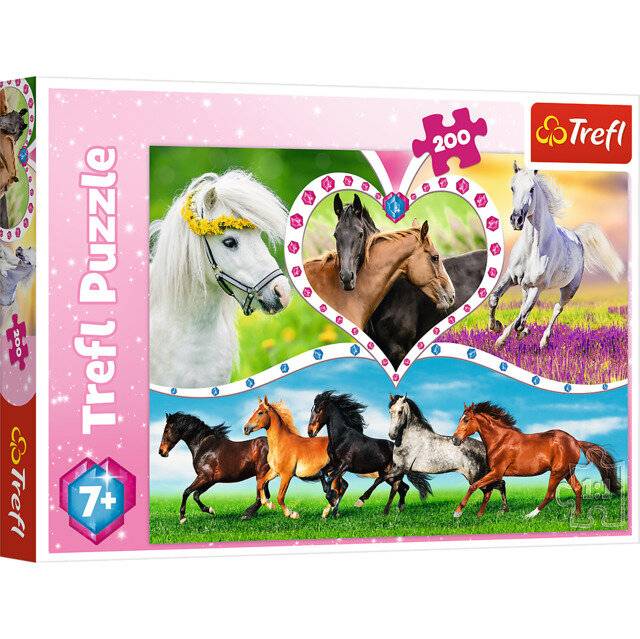 TREFL Puzzle Schöne Pferde 200 Teile