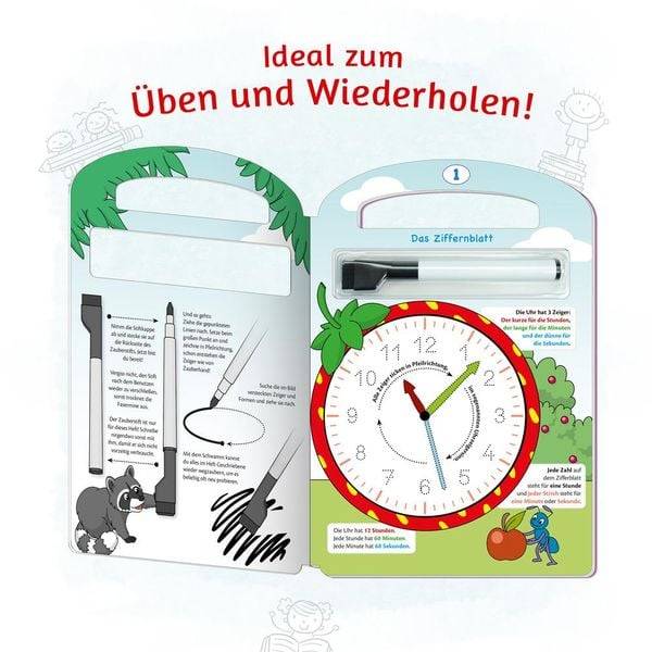 Trötsch Die Uhrzeit Schreib und Wisch Weg mit Stift