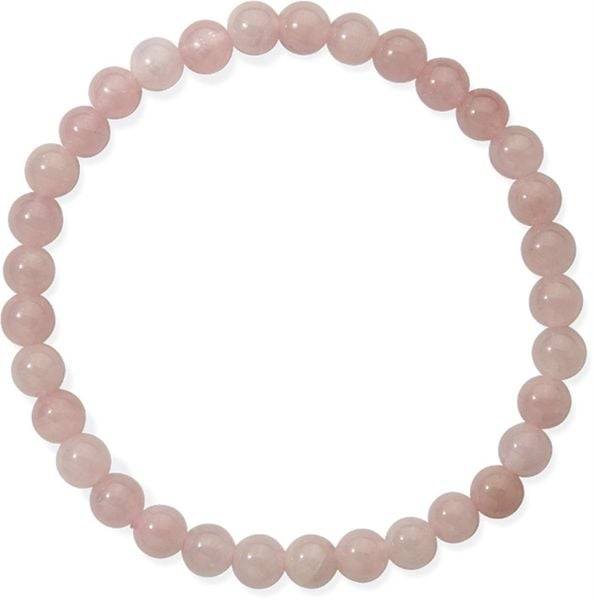 Armband, Rosenquarz, 04mm Kugeln