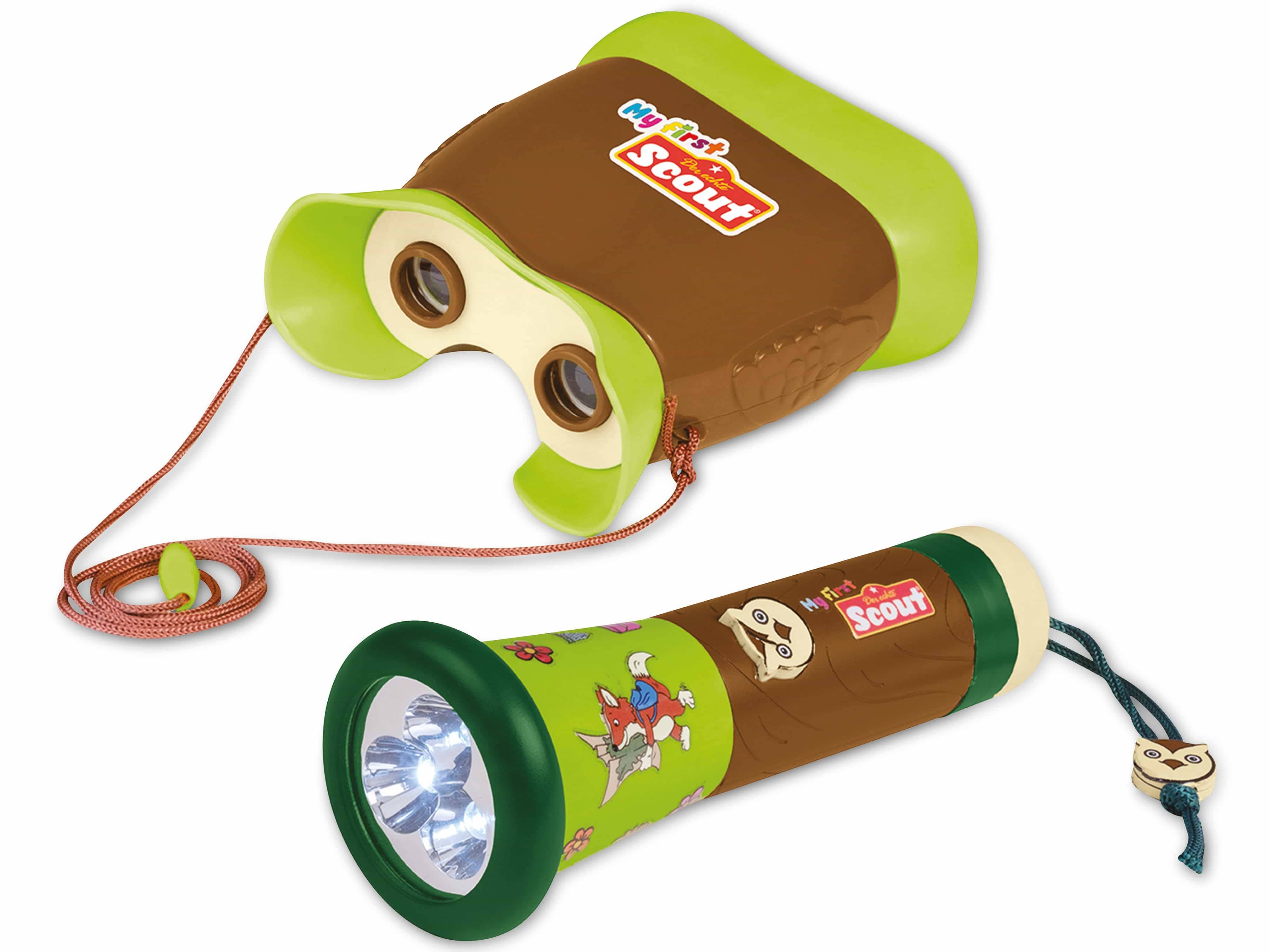 SCOUT Entdecker-Set für Kinder, Fernglas/Taschenlampe