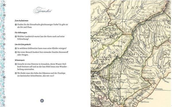 Landkarten Rätselbuch Adventskalender. Legenden, Märchen, sagenhafte Orte