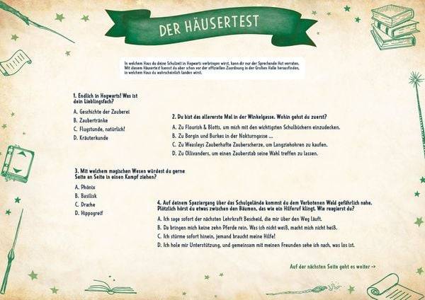 Der magische Spiel- und Rätselblock für Potterheads