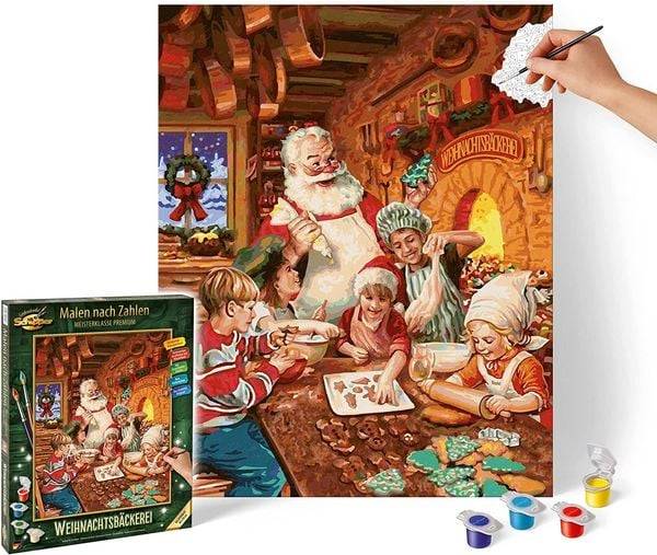 Schipper 609130890 - Malen nach Zahlen, Weihnachtsbäckerei, 40x50cm