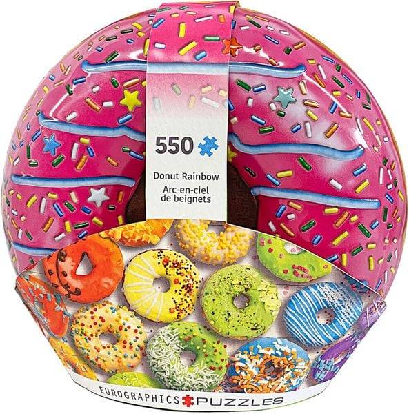 Eurographics 8551-5782 - Donut Rainbow, Puzzle, 550 Teile in Blechdose