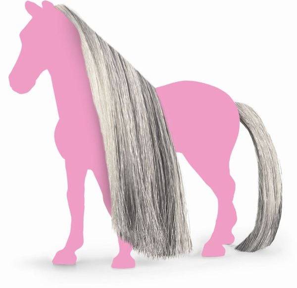 Schleich 42652 - Horse Club, Haare Beauty Horses Grey, Wechsel-Haar-Set Mähne+Schweif