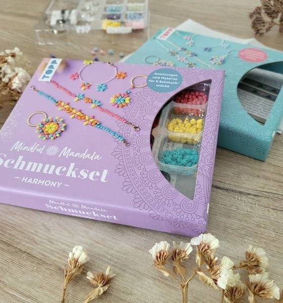 Mindful Mandala - Schmuckset Harmony. Mit Anleitung und Material für 5 Schmuckstücke