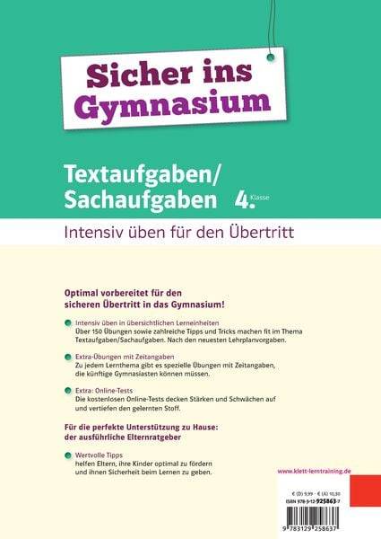 Sicher ins Gymnasium Textaufgaben/Sachaufgaben 4. Klasse
