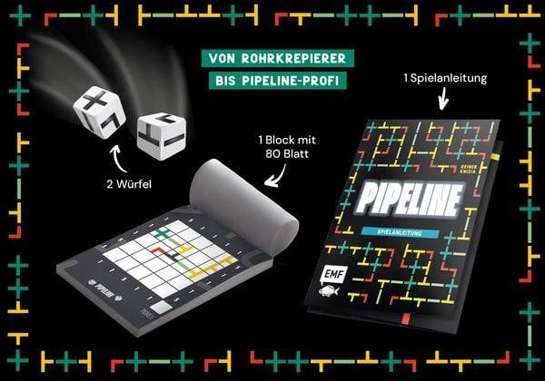 Würfelspiel: Pipeline - Wer schafft die besten Verbindungen?