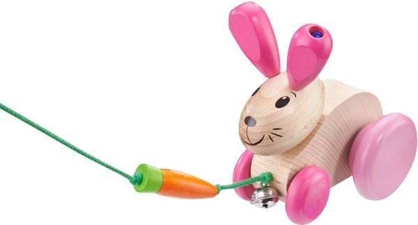 Selecta 62023 - Nachzieh-Hase, Hanna Hoppel, Holz, 13 cm