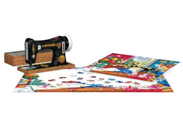 Eurographics 8551-5861 - Sewing Nähmaschine, Puzzle, 550 Teile in Blechdose