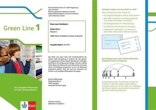 Vokabel-Lernbox zum Schulbuch. Green Line 1. Bayern. Klasse 5