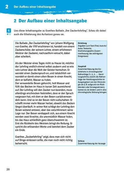 10-Minuten-Training Deutsch Aufsatz Inhaltsangabe 6. - 8. Klasse