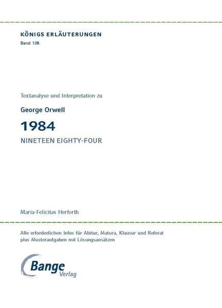 1984 - Nineteen Eighty-Four von George Orwell.