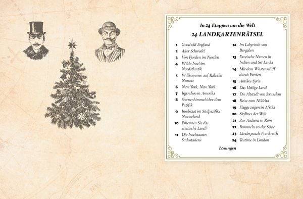 Adventskalender der Landkartenrätsel. In 24 Etappen um die Welt