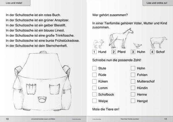 Ich kann lesen 1 und Ich kann lesen 2 als Kombi, Schüler-Arbeitshefte für die 1. und 2. Klasse