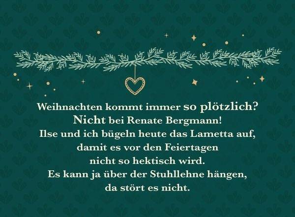 Weihnachten kommt immer so plötzlich!
