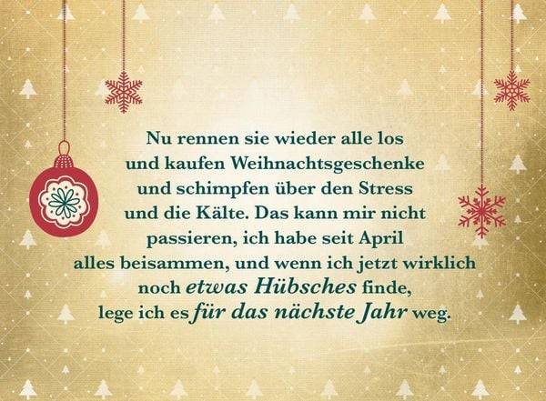Weihnachten kommt immer so plötzlich!