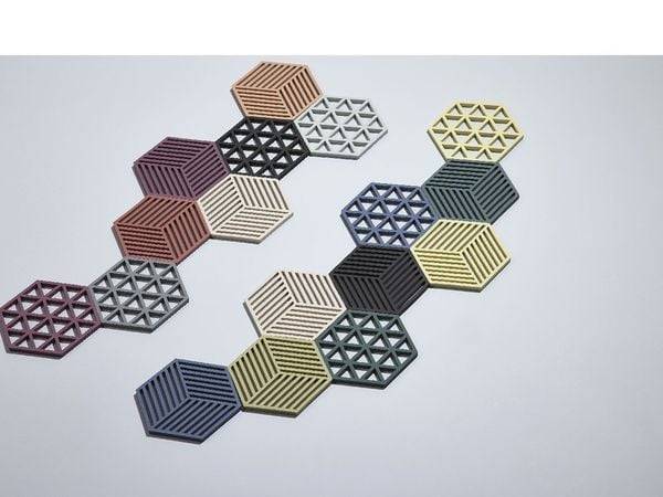 Untersetzer Hexagon Black