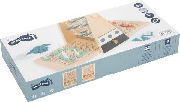 Small foot 12221 - Regatta Gold Edition, Schiffe versenken, Strategiespiel, Holz, 33x17cm