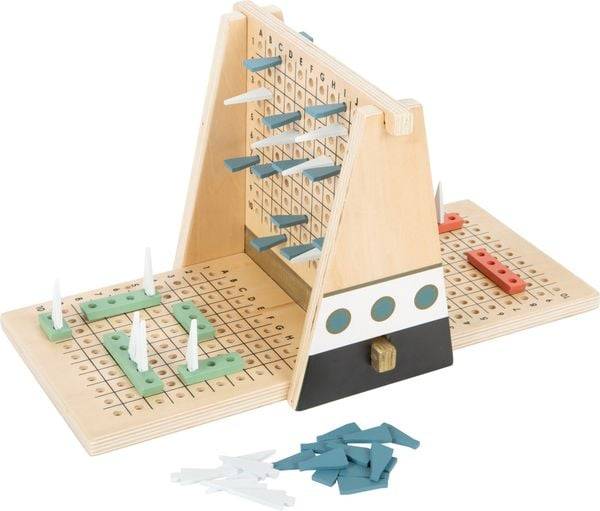 Small foot 12221 - Regatta Gold Edition, Schiffe versenken, Strategiespiel, Holz, 33x17cm