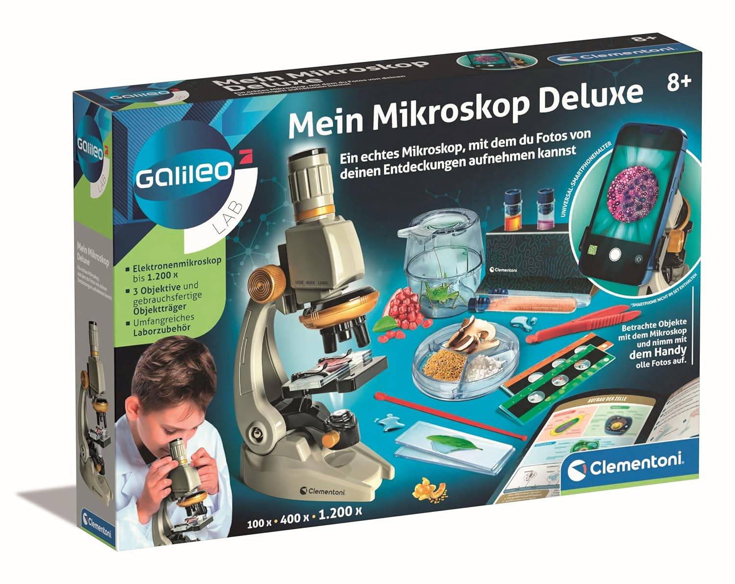 Clementoni 59349 - Galileo Lab Mein Mikroskop Deluxe