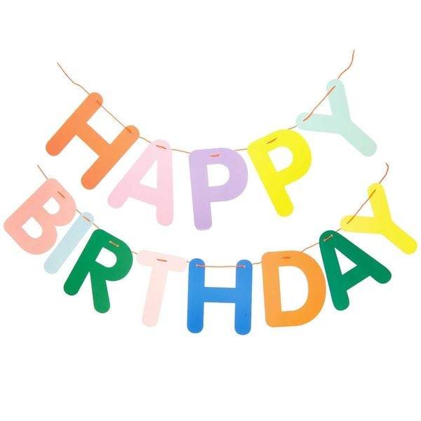 Girlande Happy Birthday, bunt