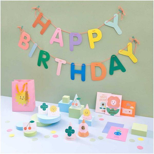 Girlande Happy Birthday, bunt