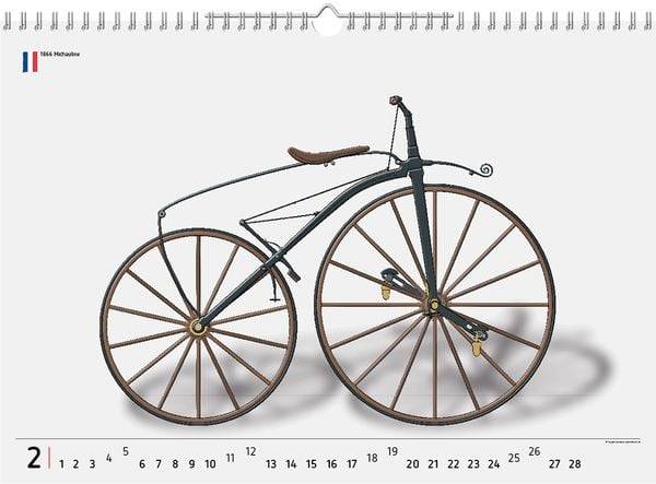 2023, 12 Fahrradklassiker, Wandkalender