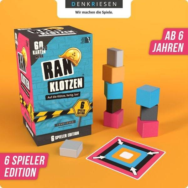 RANKLOTZEN® - "Auf die Klötze, fertig, los!" - 6 Spieler Edition