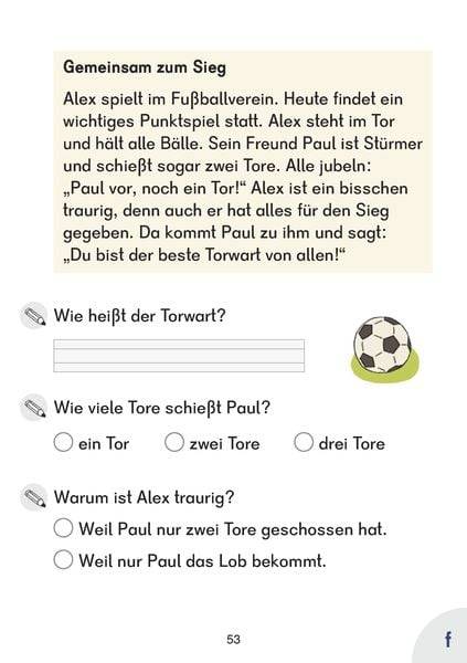 Deutsch 1. Klasse Übungsheft - Besser lesen