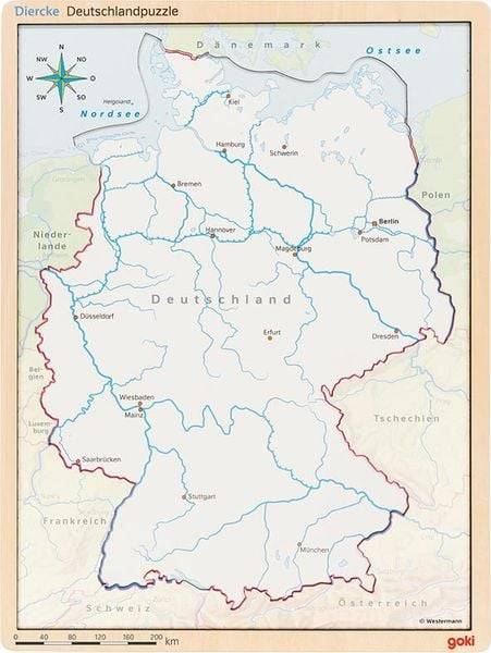 Goki 57417 - Schichtenpuzzle Deutschland