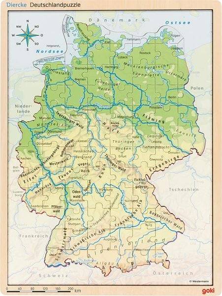 Goki 57417 - Schichtenpuzzle Deutschland