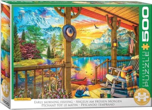 Eurographics 6500-5884 - Early Morning Fishing, Angeln am frühen Morgen, Family-Puzzle, Large Pieces, 500 Teile