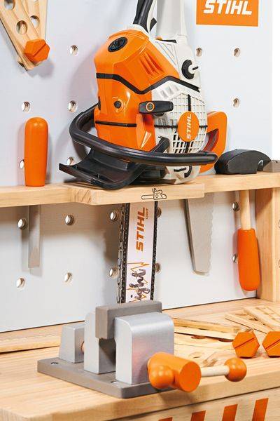 Stihl Kinderwerkbank aus Holz