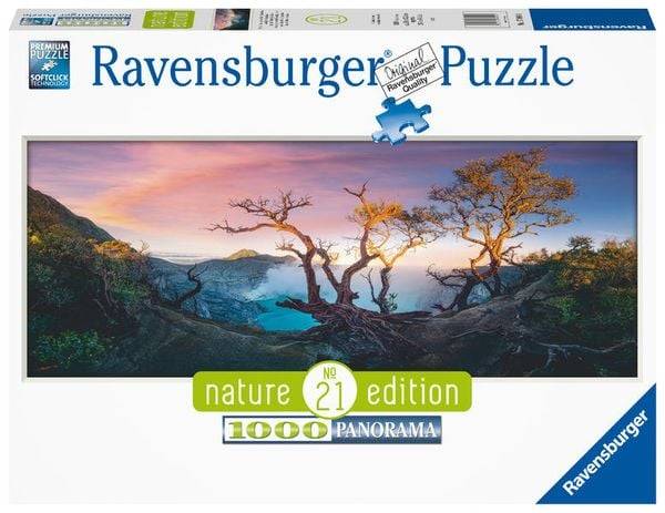 Puzzle Ravensburger Schwefelsäure See am Mount Ijen, Java 1000 Teile
