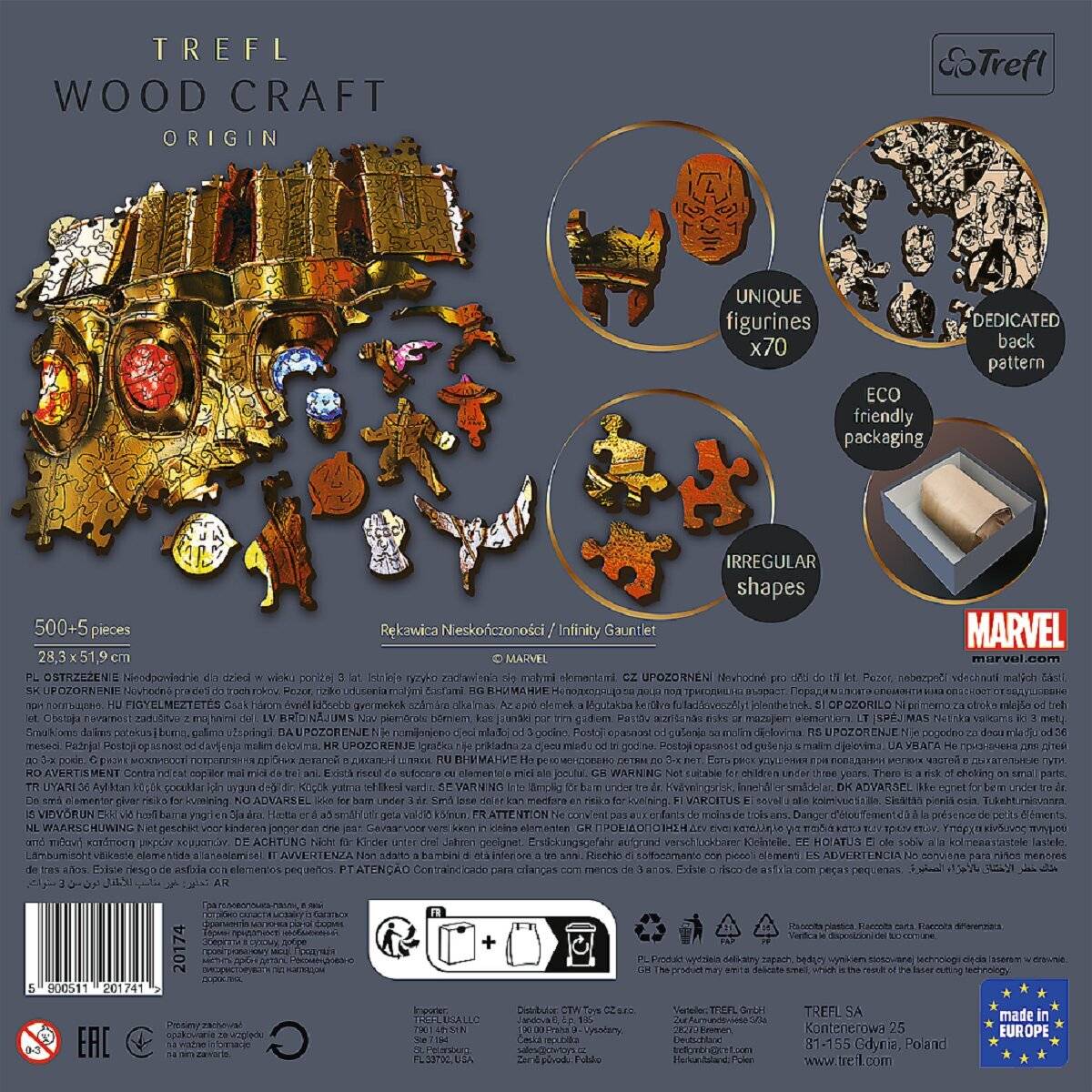 Marvel Avengers Infinity Gauntlet 500+5 Holzpuzzle