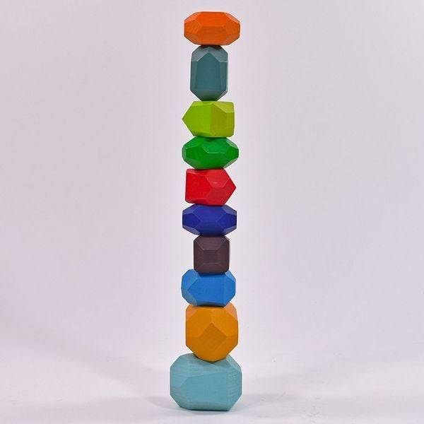 Bunte Stapelsteine aus Holz, 10 Teile